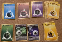 37 Pocket Monsters Pokemon Energy Cards 1996 - Image 1