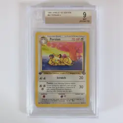 Persian 1st Edition Jungle 42/64 Pokemon Card TCG BGS 9 - Image 1