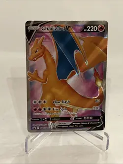 Charizard V - SWSH050 - Full Art Black Star Ultra Rare Promo - Pokemon Card - NM - Image 1