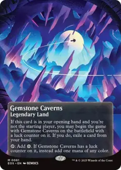 MTG English Gemstone Caverns (0061) (Borderless) NM Normal Stellar Sights - Image 1