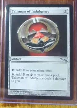 MTG Talisman Of Indulgence Mirrodin Magic The Gathering NM - Image 1