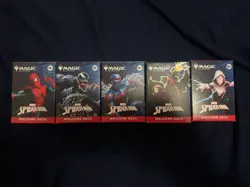2025 SDCC Magic the Gathering Spiderman Welcome Decks Complete 5 Deck Set Sealed - Image 1