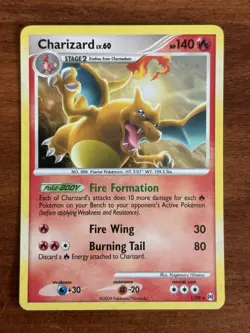 Pokemon TCG Charizard LV.60 Platinum Arceus Holo Rare Card 1/99 NM - Image 1
