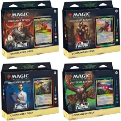 New! Universes Beyond: Fallout Commander Deck Display (Set of 4) Sealed Box - Image 4