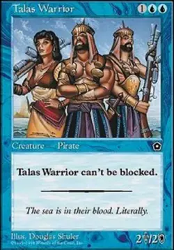 1x Talas Warrior Moderate Play, English Portal Second Age MTG Magic - Image 1