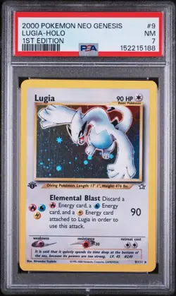 2000 Pokemon Neo Genesis Lugia Holo 1st Edition #9/111 PSA 7 - Image 1