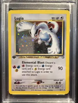 2000 Pokemon Neo Genesis Lugia Holo 1st Edition #9/111 PSA 7 - Image 5