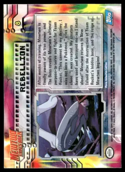 Pokemon Topps - Mewtwo Strikes Back#8 Rebellion HOLO NM - Image 2