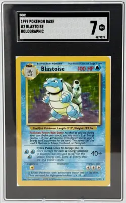 Blastoise Pokemon Card - 1999 Base Set Unlimited Holo Graded SGC 7 - Image 1