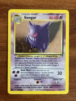 Pokemon 2002 TCG Gengar Legendary Collection Holo Rare Card 11/110 WOTC - Image 1