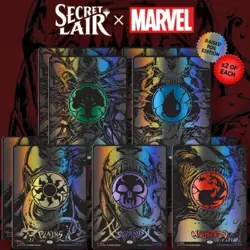 Raised Foil VENOM LANDS Mana Symbiote Marvel Spider-Man Secret Lair MTG PREORDER - Image 1