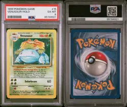 PSA 6 Venusaur 15/102 Pokemon Holo Card 1999 Base Set WOTC Vintage - Image 3