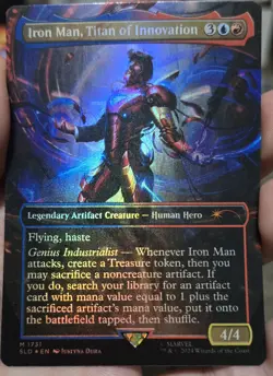 MTG English Iron Man, Titan of Innovation (Rainbow Foil) NM Foil Secret Lair - Image 1