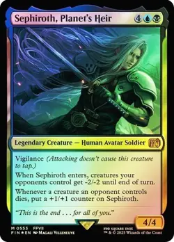 FOIL Sephiroth Planet's Heir - MtG Final Fantasy - NM - - Image 1