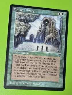 Sylvan Library Legends MTG M/Nm Magic The Gathering Reserved List - Image 1