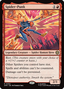 x1 Spider-Punk SPM Spider-Man MTG 92 M/NM 1x - Image 1