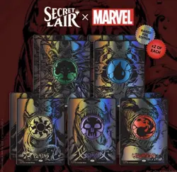 🕸MTG Spider-Man FOIL Secret Lair Drop PRESALE Man Symbiote Lands Raised Foil ✨ - Image 1