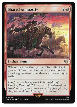 MTG Shared Animosity Lord of the Rings Commander (LTC) Rare Magic #0226 Unplayed - Image 1