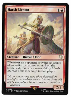 MTG Harsh Mentor Lord of the Rings Commander (LTC) Rare Magic #0221 Unplayed - Image 1