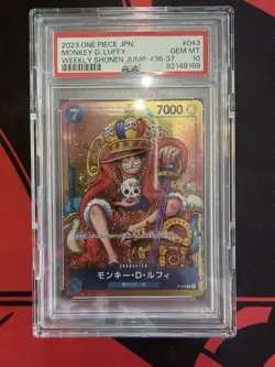 One Piece Monkey D. Luffy King Luffy P-043 Shonen Jump #36-37 Japanese PSA 10 - Image 1