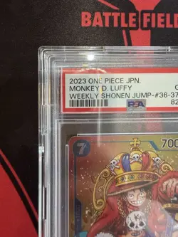 One Piece Monkey D. Luffy King Luffy P-043 Shonen Jump #36-37 Japanese PSA 10 - Image 2