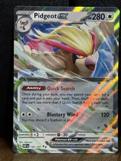 Nintendo Pokemon TCG Holo 2-Card Lot Pidgeot ex 164/197 Hoopa-EX English Promo - Image 2