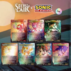MTG Magic The Gathering Secret Lair x Sonic Friends & Foes Rainbow Foil Edition - Image 1