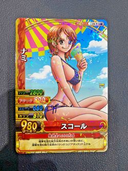 One Piece Berry Match Nami C250-W R7 Holo Card Bandai Japan 2010 Rare - Image 1