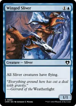 Winged Sliver MTG Commander Masters Common NM x1 - Magic Card - Image 1