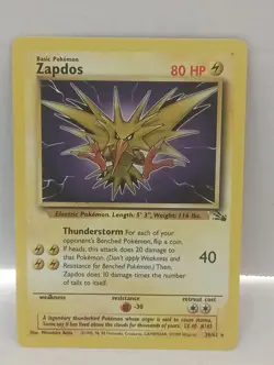 Zapdos 30/62 Fossil Set RARE Pokemon Card Non Holo - Image 1