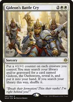 1x Gideon's Battle Cry - Planeswalker Deck NM Eng MTG - War of the Spark - Image 1