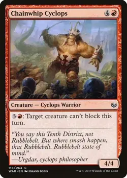 1x Chainwhip Cyclops NM Eng MTG - War of the Spark - Image 1