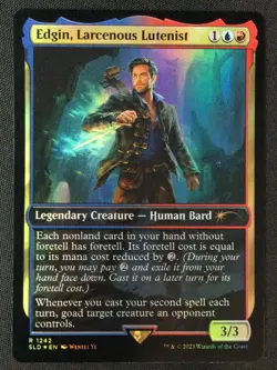 MTG Secret Lair Drop Series #1242 Edgin, Larcenous Lutenist FOIL NM - Image 1