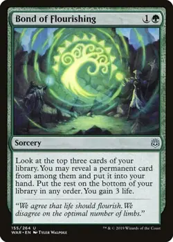 1x Bond of Flourishing NM Eng MTG - War of the Spark - Image 1