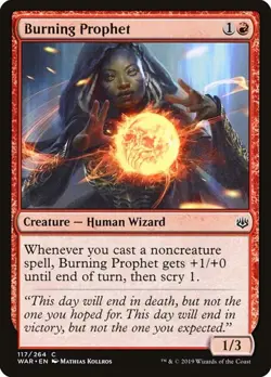 1x Burning Prophet NM Eng MTG - War of the Spark - Image 1