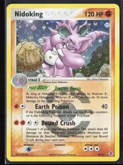 Nidoking 8/112 EX FireRed LeafGreen 2004 Reverse Holo Rare Pokemon Card - Image 1