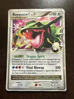 Rayquaza C Lv. X DP47 DMG Pokemon TCG Diamond & Pearl Black Star Promo Cynthia - Image 1