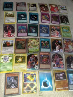 Pokemon, Yu-Gi-Oh and NBA basketball trading cards, vtg. and new, Holo/non Holo - Image 2