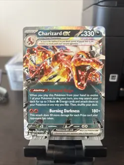 Pokemon Charizard ex 125/197 Obsidian Flames Double Rare Holo 2023 - Image 1