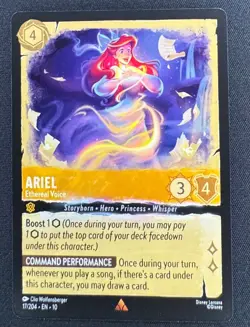 Lorcana Ariel Ethereal Voice Rare 17/204 NM Whispers in the Well Disney - Image 1