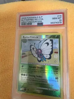 2008 Pokemon Great Encounters Butterfree Reverse Holo Rare #14 PSA 10 Gem Mint - Image 2