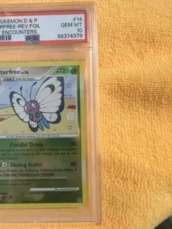 2008 Pokemon Great Encounters Butterfree Reverse Holo Rare #14 PSA 10 Gem Mint - Image 3