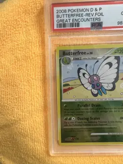 2008 Pokemon Great Encounters Butterfree Reverse Holo Rare #14 PSA 10 Gem Mint - Image 4