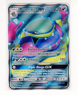 ~ESP~ SPANISH Muk de Alola GX MINT 138 Burning Shadows Pokemon Card (Z1) - Image 1