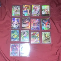Bandai One Piece Card Game & Pokemon TCG Lot 14 Japanese Holo/Foil Full Art - Image 1