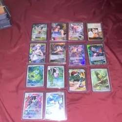 Bandai One Piece Card Game & Pokemon TCG Lot 14 Japanese Holo/Foil Full Art - Image 2
