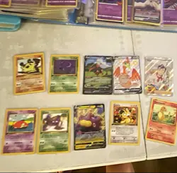 Pokemon TCG 10-Card Lot Charizard Foil Full Art English Sword & Shield DAMAGED - Image 1