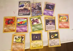 Pokemon TCG 10-Card Lot 1st Edition Base Set DAMAGED - Image 1