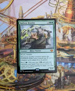 MTG Railway Brawler - OTJ Mythic - Mint - Image 1