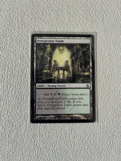 Overgrown Tomb - Ravnica - Rare Land #279 Shockland NM - Image 1